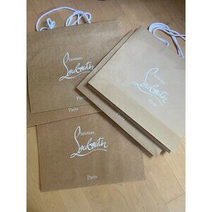 5 Designer shopping bags Louboutin *empty